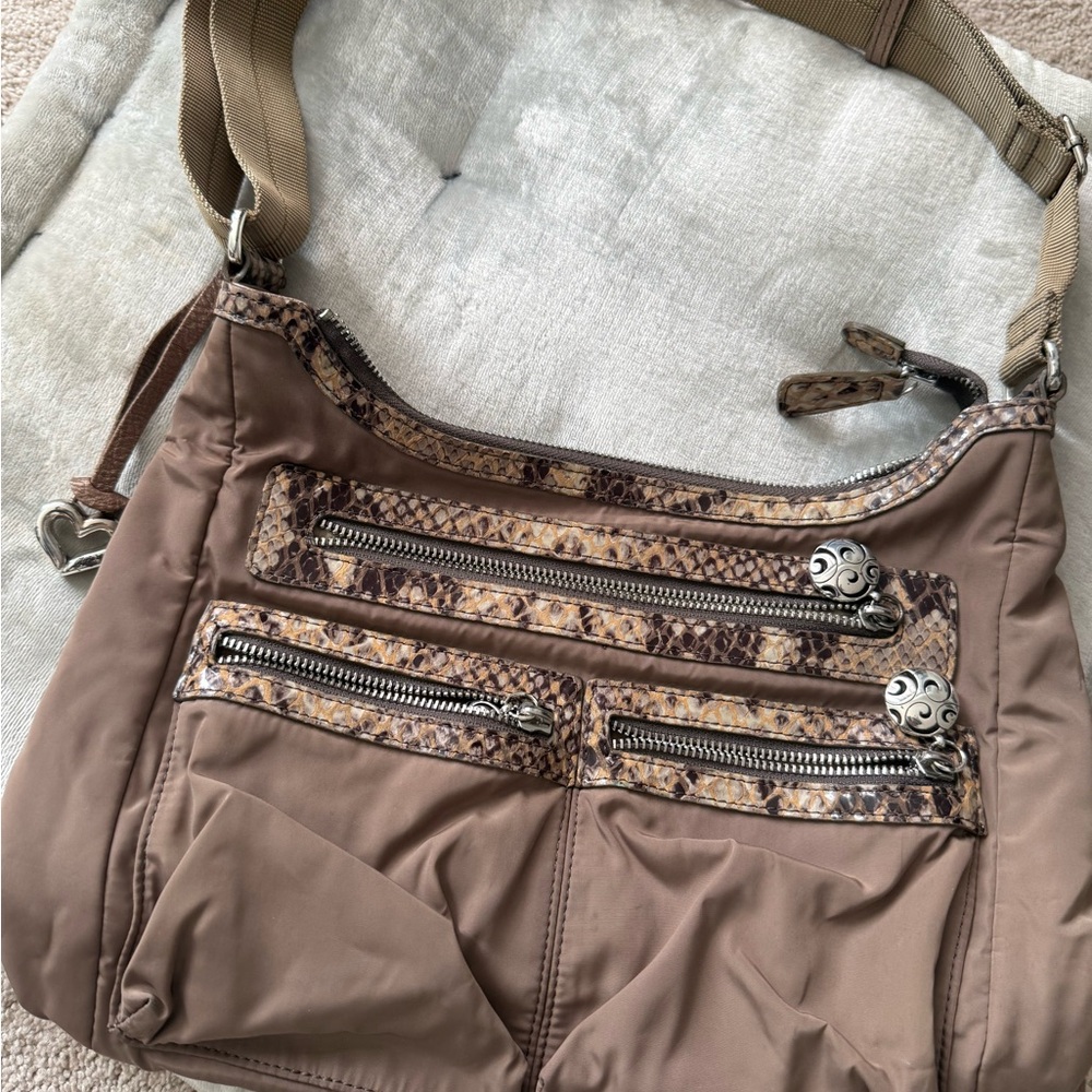 Brighton Brown and Tan Crossbody Bag